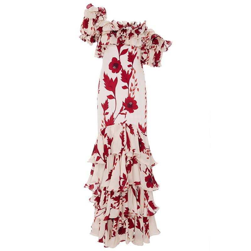 Eléa Floral Cascading Ruffles Dress from The House of CO-KY - Dresses