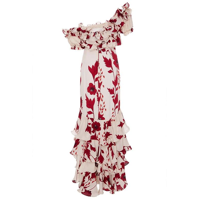 Eléa Floral Cascading Ruffles Dress from The House of CO-KY - Dresses