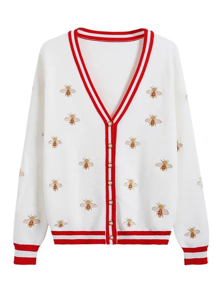 Elizabeth Bee Embroidery Cardigan from The House of CO-KY - Coats & Jackets