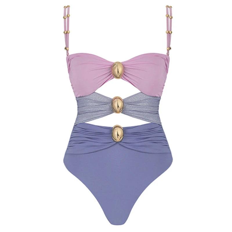 Haley Swimsuit With Cover Up - Violet from The House of CO-KY - Swimwear