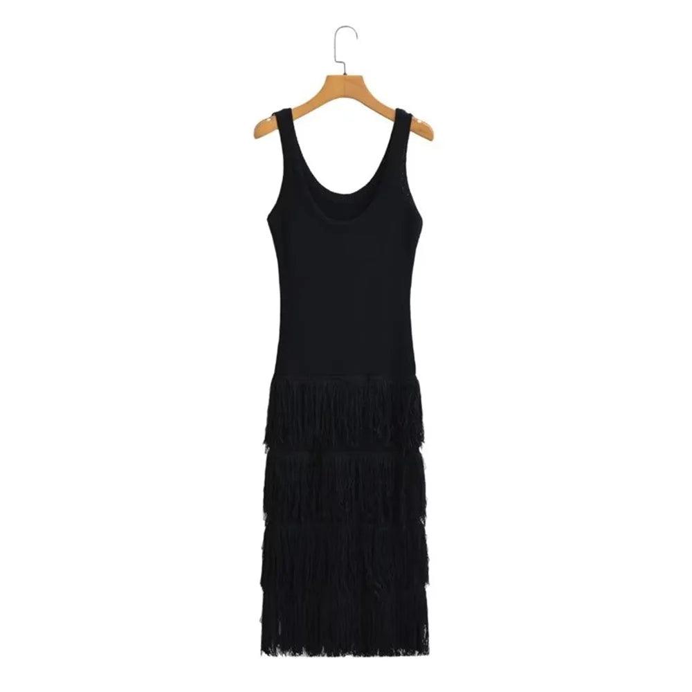 Kate Fringe Detail Knitted Dress from The House of CO-KY - Dresses