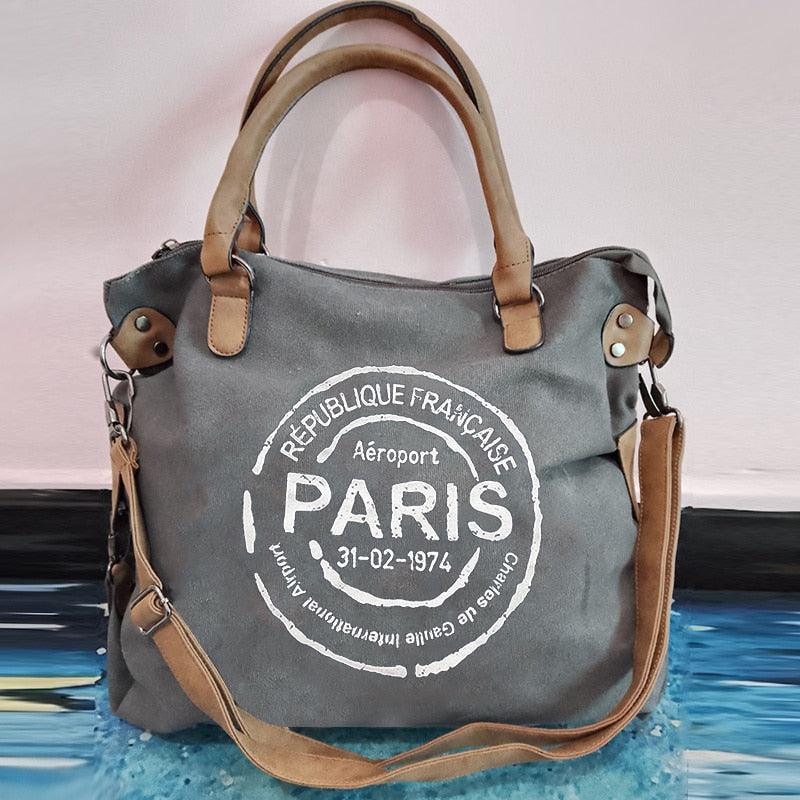 Let's Go Paris Canvas Bag from The House of CO-KY - Handbags