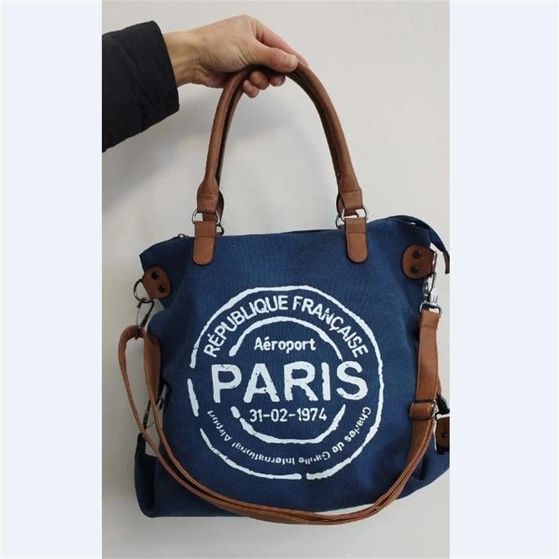 Let's Go Paris Canvas Bag from The House of CO-KY - Handbags