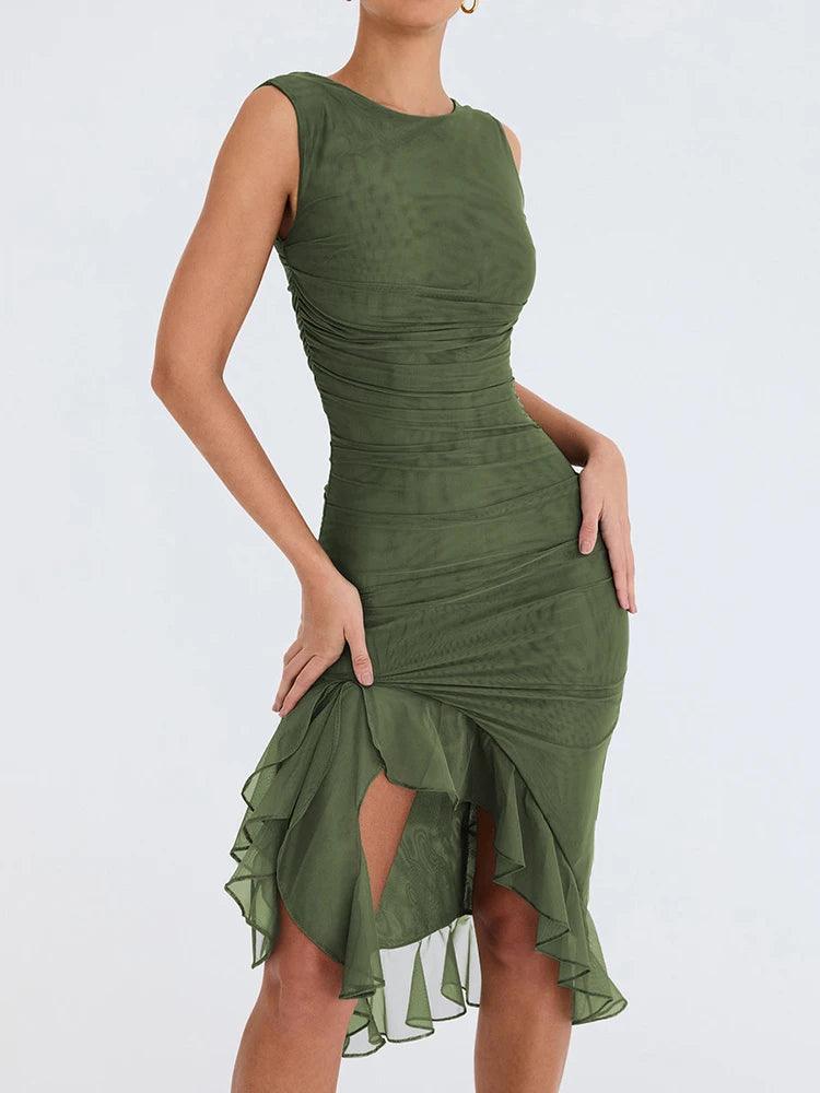 Millie Ruffle Ruched Dress from The House of CO-KY - Dresses