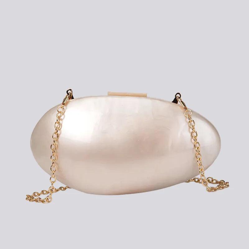 Pearl Acrylic Clutch Bag - Pearl from The House of CO-KY - Handbags