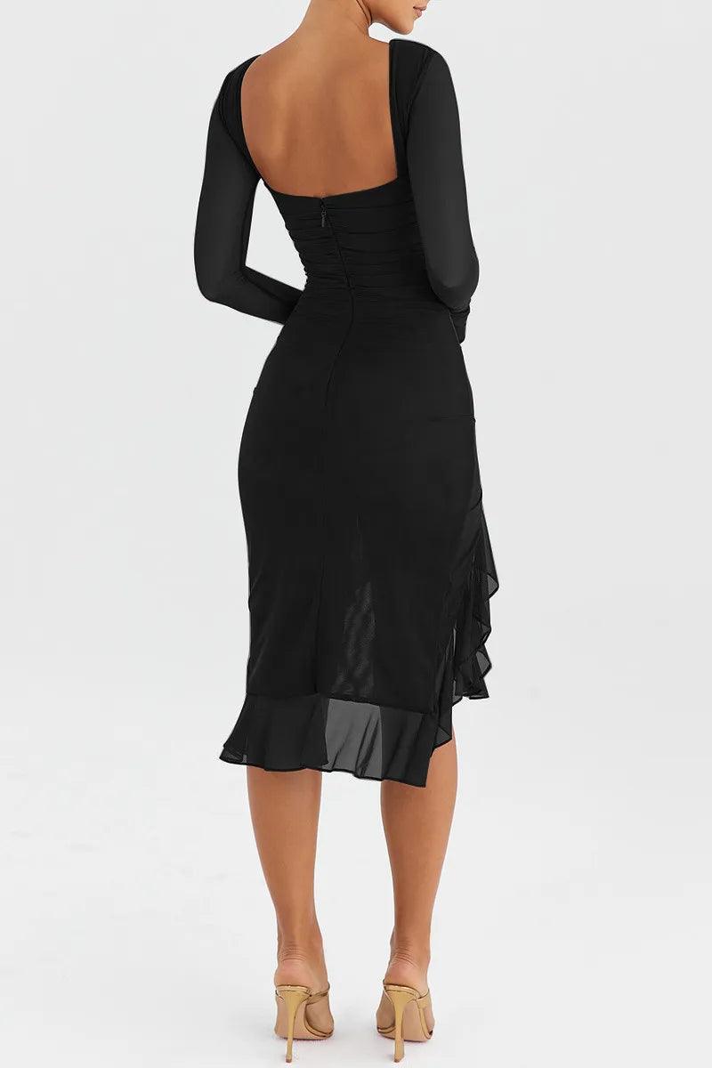Sheena Ruffle Ruched Dress from The House of CO-KY - Dresses
