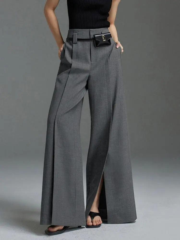 Shirley Wide Leg Split Trousers from The House of CO-KY - Pants