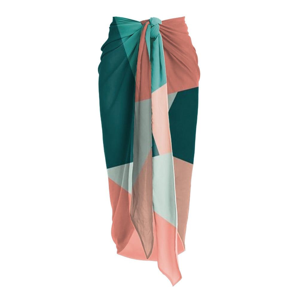 Susy Color Block Beachwear Skirt from The House of CO-KY - Skirts