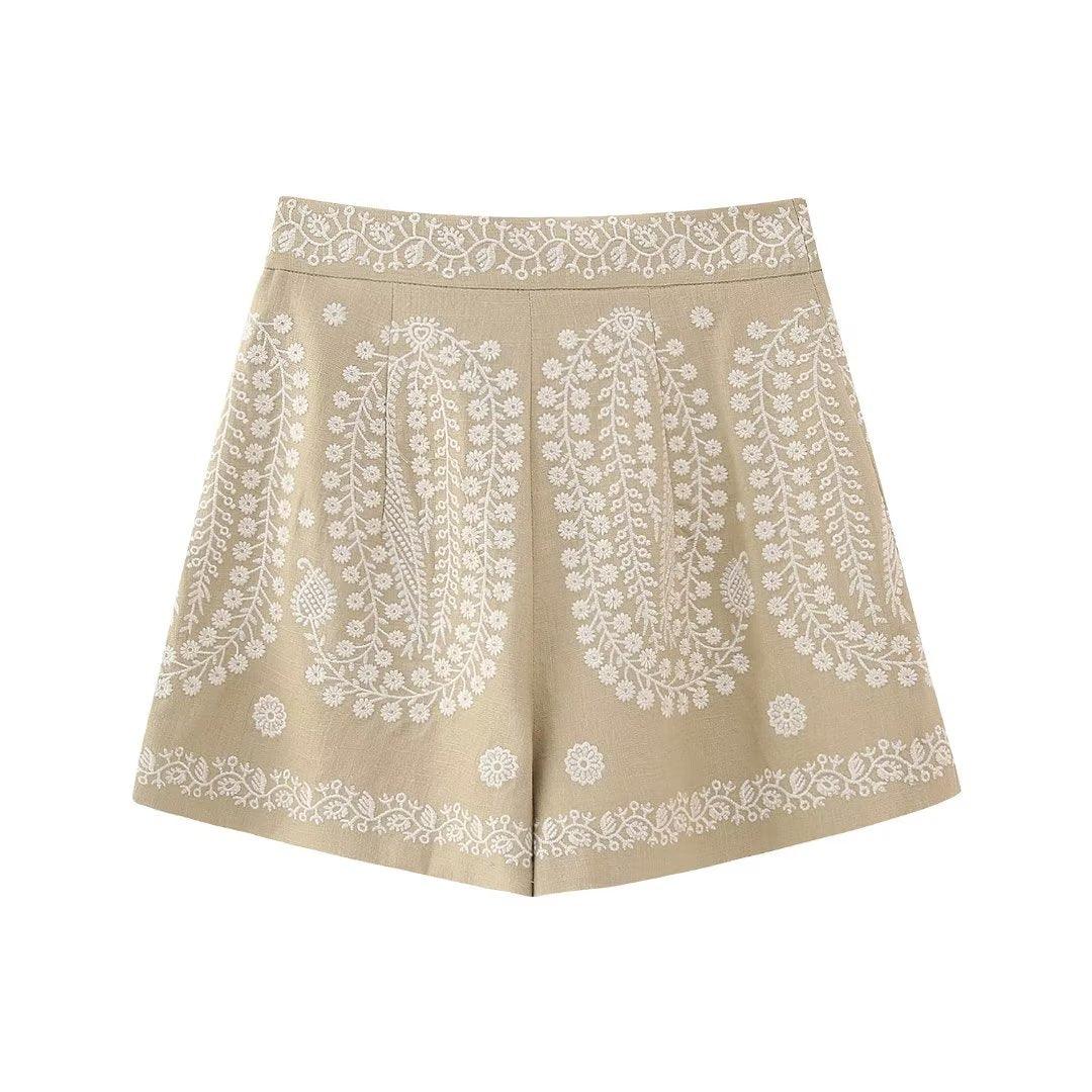 Vianny Embroidered Shorts from The House of CO-KY - Shorts