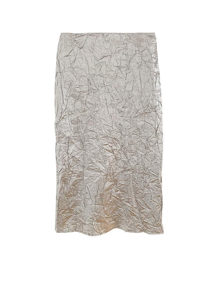 Agatha Metallic Silver Skirt from The House of CO-KY - Skirts
