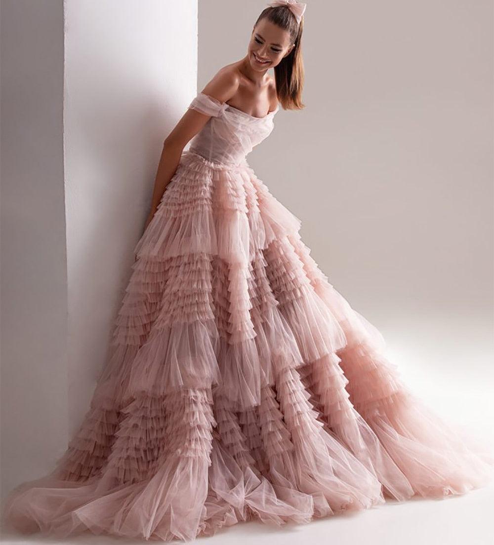 Anastasia Tiered Ruffles Gown from The House of CO-KY - Gowns