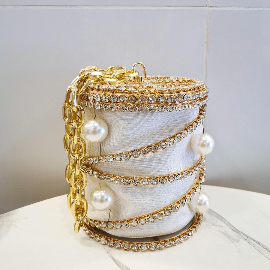 Big Pearls Metal Cage Bag from The House of CO-KY - Handbags