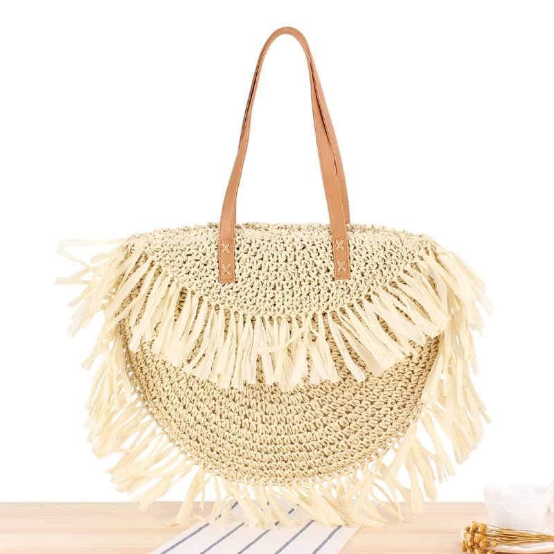 Boho Round Straw Bag from The House of CO-KY - Handbags - Bags, Handbags, Summer, Tropical Escape