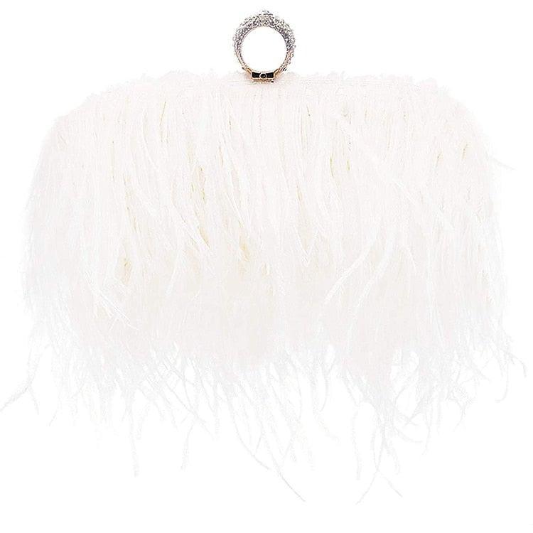 Charlotte Feather Clutch Bag - The House of CO-KY - Handbags - Charlotte Feather Clutch Bag - __tab1:care-sequins-and-feathers, Bags, Clutches, Feathers