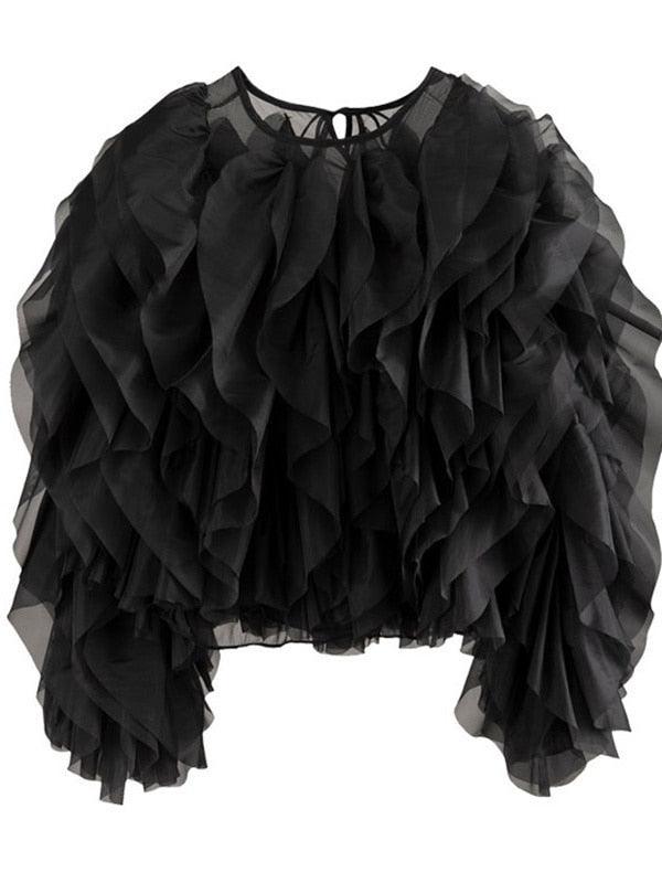 Christine Chiffon Ruffles Blouse from The House of CO-KY - Shirts & Tops