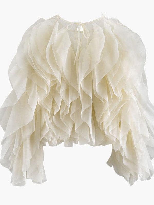 Christine Chiffon Ruffles Blouse from The House of CO-KY - Shirts & Tops