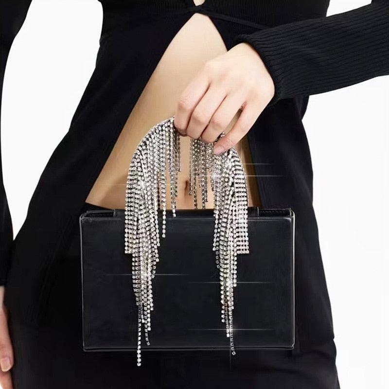 Crystal Tassel Evening Tote Bag from The House of CO-KY - Handbags