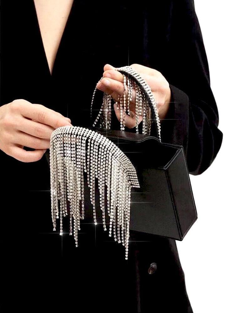 Crystal Tassel Evening Tote Bag from The House of CO-KY - Handbags