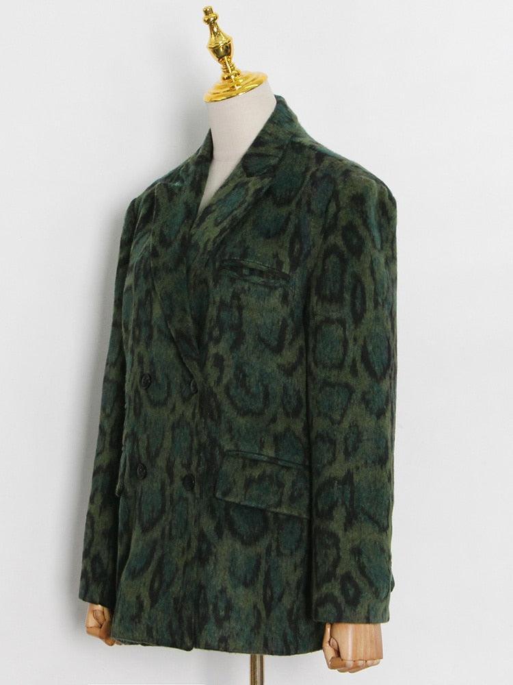 Dixie Green Leopard Blazer from The House of CO-KY - Coats & Jackets
