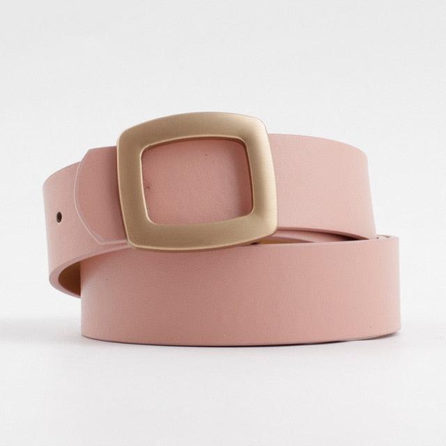 Elisa Gold Square Buckle Belt from The House of CO-KY - Belts