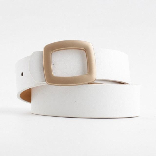 Elisa Gold Square Buckle Belt from The House of CO-KY - Belts