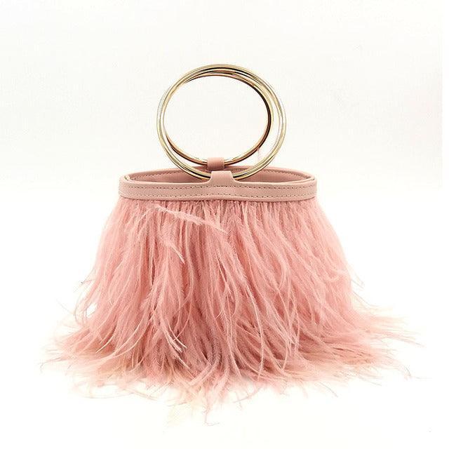 Feather Ring Handbag - The House of CO-KY - Handbags - Feather Ring Handbag - Bags, Feathers, Pre-Order
