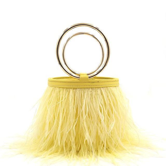 Feather Ring Handbag - The House of CO-KY - Handbags - Feather Ring Handbag - Bags, Feathers, Pre-Order