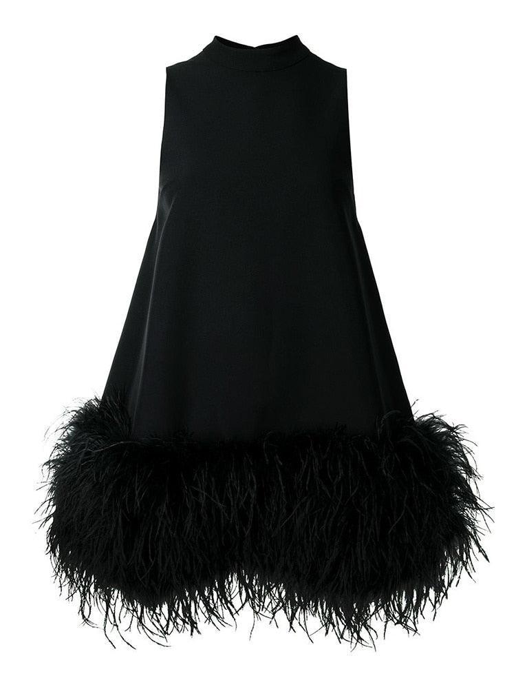 Kelsie Loose Feather Dress - The House of CO-KY - Dresses - Kelsie Loose Feather Dress - Dresses, Feathers