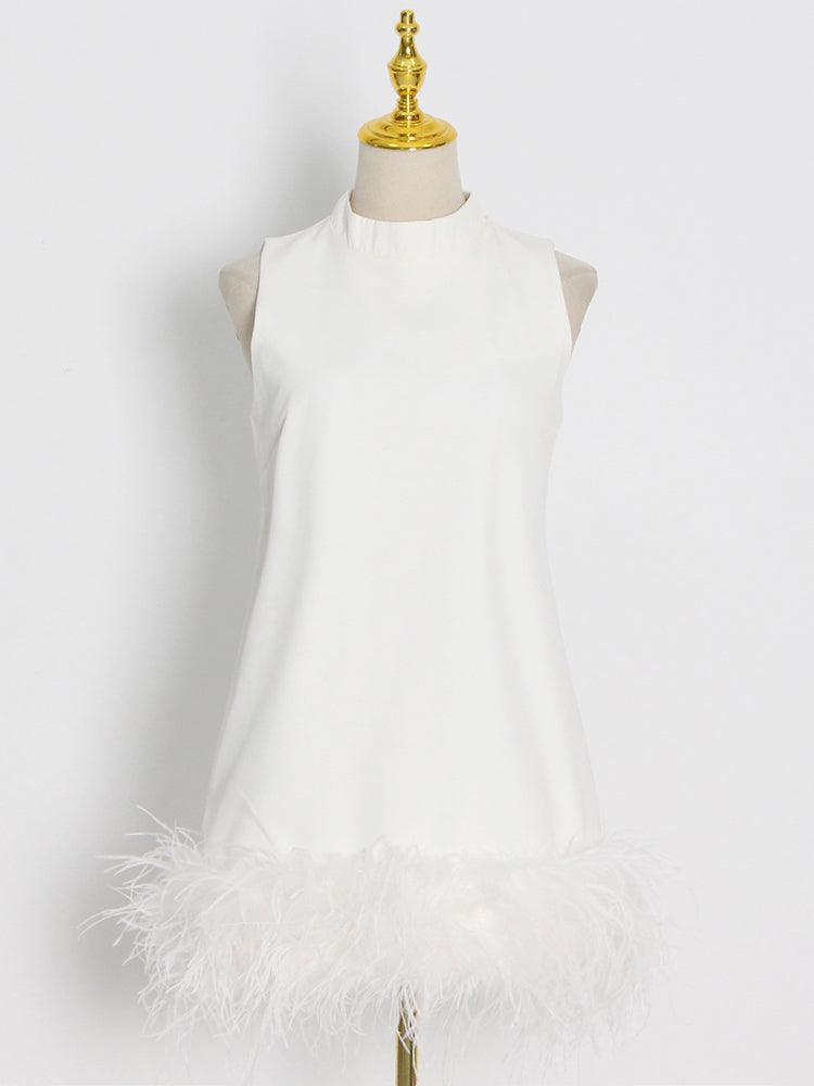 Kelsie Loose Feather Dress - The House of CO-KY - Dresses - Kelsie Loose Feather Dress - Dresses, Feathers