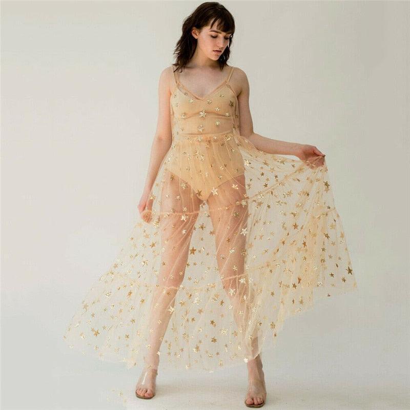 Long Sweet Tulle Stars Dress from The House of CO-KY - Dresses