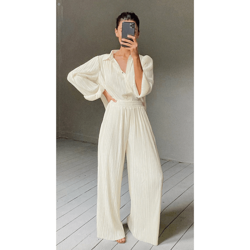 Marta Pleated Loose Blouse - The House of CO-KÝ - Shirts & Tops - Marta Pleated Loose Blouse - Loungewear, Tops