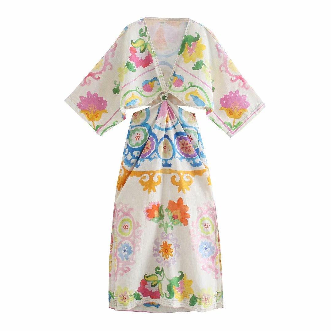 Neve Kimono Cut-Out Dress - The House of CO-KY - Dresses - Neve Kimono Cut-Out Dress - Dresses