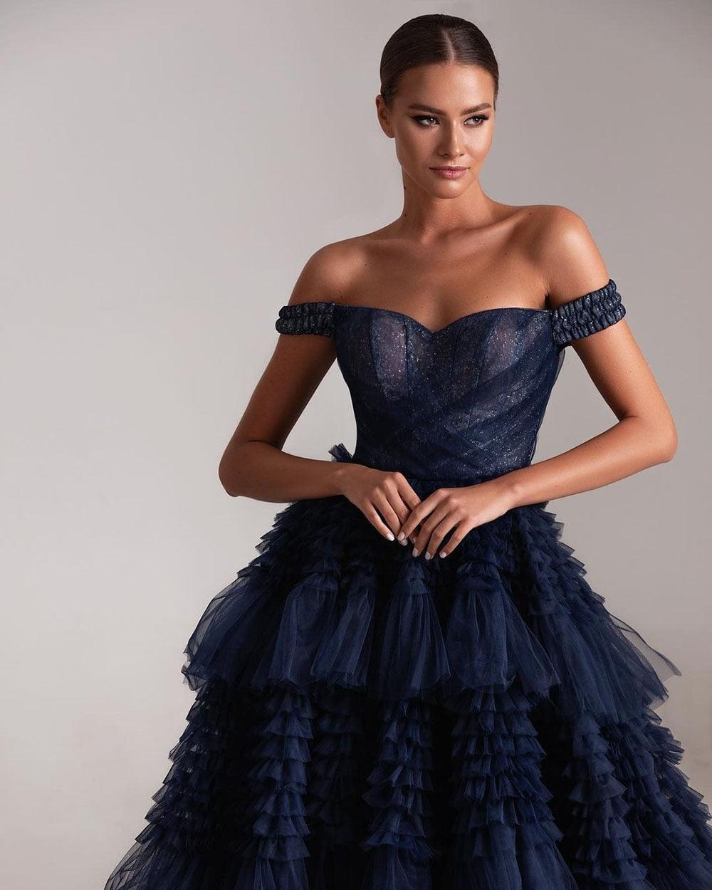 Nina Off the Shoulder Tulle Gown from The House of CO-KY - Gowns