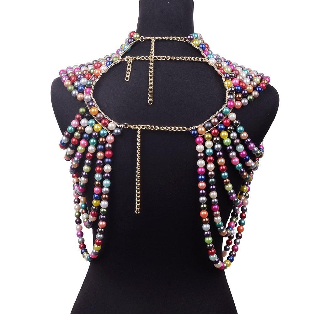 Pearl Body Chain from The House of CO-KY - Necklaces