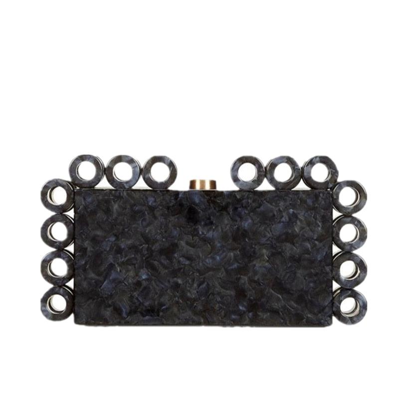 Rings Acrylic Clutch - Black from The House of CO-KY - Handbags