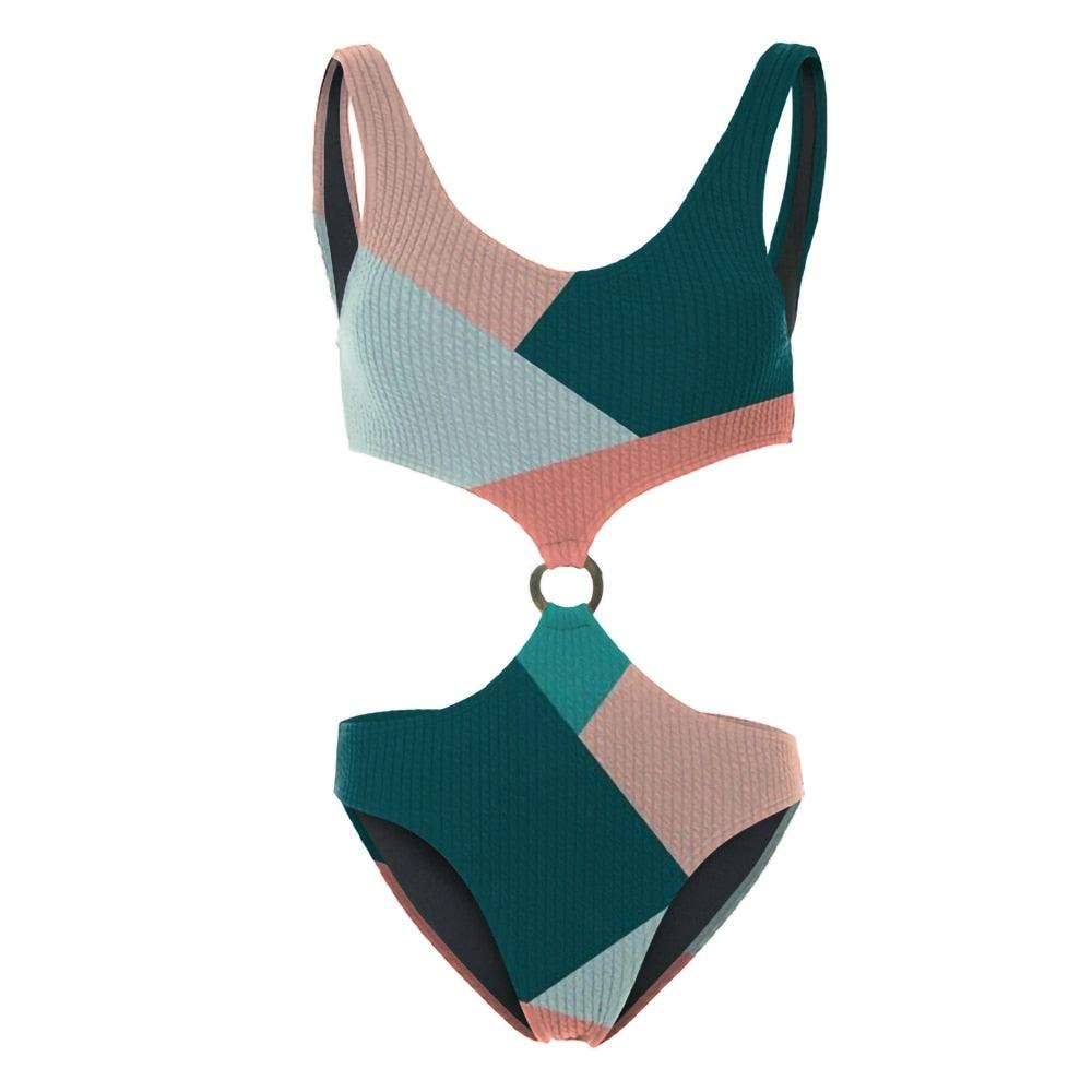 Susy Color Block Swimsuit from The House of CO-KY - Swimwear