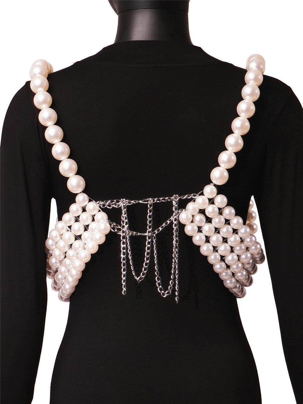 Tammy Pearl Beads Crop Top from The House of CO-KY - Shirts & Tops