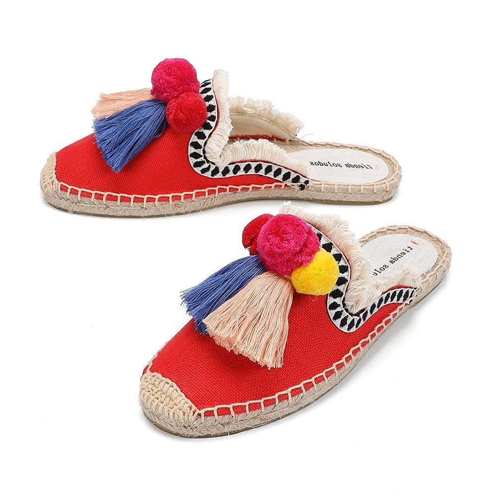 Tassel Espadrilles Mules from The House of CO-KY - Shoes - Mules, Shoes, Tropical Escape